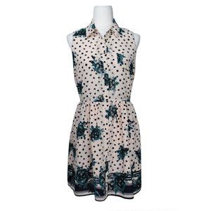 Maison Jules Pink Floral Flare Skater Dress